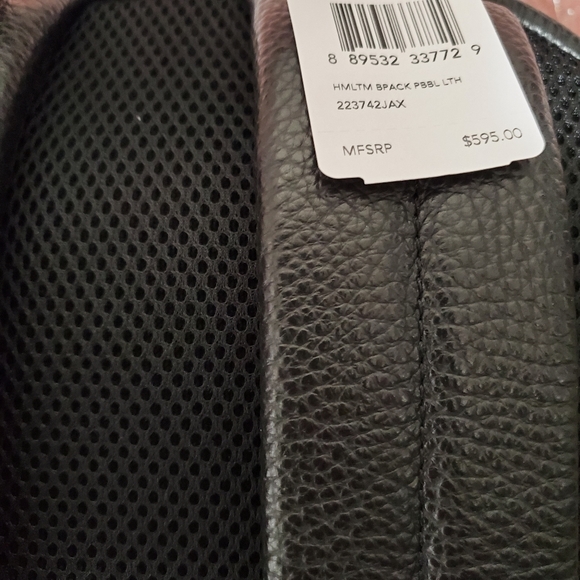 Coach Mens' Refined Pebbled Leather Backpack - Picture 5 of 6